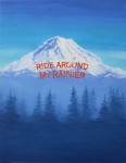 Ride Around Mt. Rainier painted panel